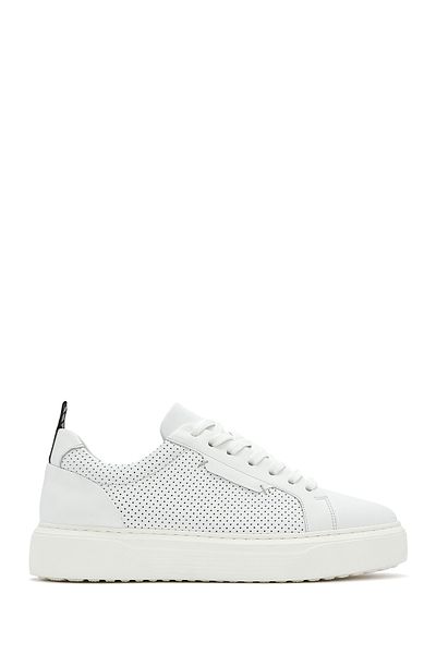 Derimod Men's White Lace-Up Leather Sneaker 25Sfd 640414
