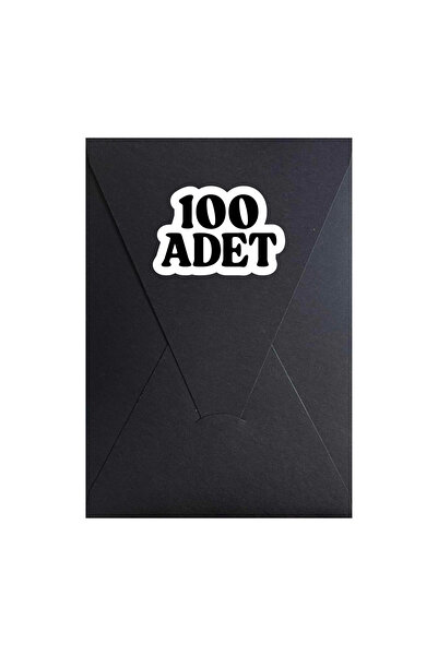 Şeker Ofisi 100'lü Siyah Renkli Dikey Üçgen Kapaklı Davetiye Zarfı 14x20