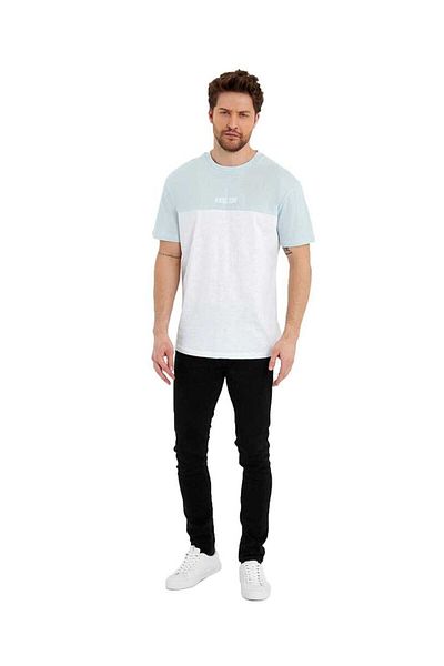 Adams Bărbați cu gât crew - tricou cu imprimeu bloc de culoare