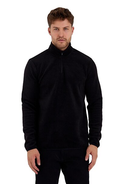 Adams Men's Comfortable Inside and Outside Fleece Heat Preserving Zippered Fleece Sweatshirt