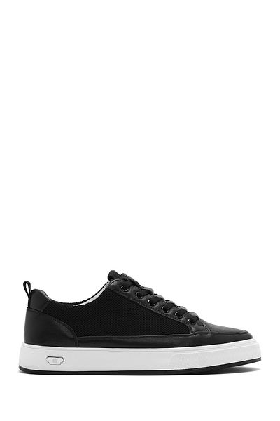 Derimod Men's Black Lace-Up Leather Sneaker 25Sfd 693414