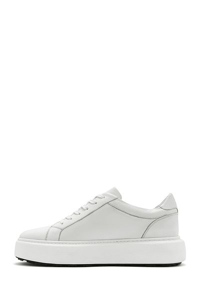 Derimod Men's Beige Lace-Up Thick Sole Leather Sneaker 25Sfd69536F