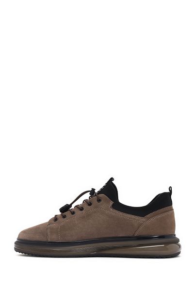 Derimod Men's Mink Laced Thick Soled Suede Leather Casual Sneaker 25Sfd640810
