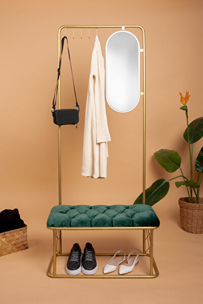 Fec Reklam Aynalı Askılık Portmanto Ayakkabılık Kapı Girişi Vestiyer  Ayakkabılık Puf Bench