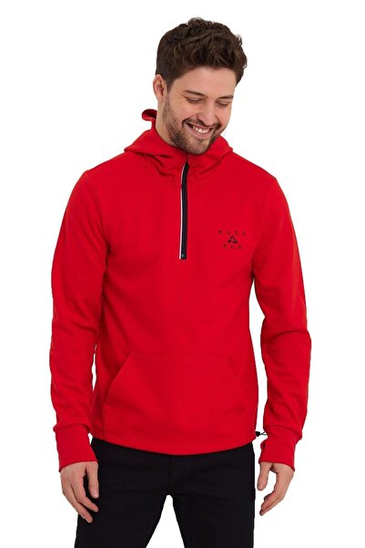 Adams Men's Training Sweatshirt - Rush Run, Kangaroo Pocket and Zipper, Hood Collar