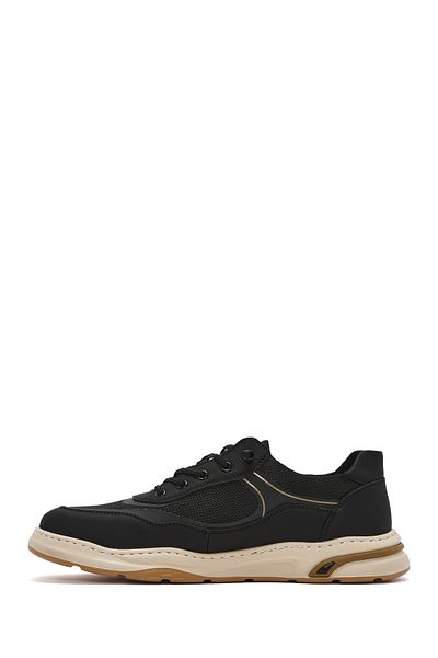 Derimod Men's Black Lace-Up Leather Sneaker 25Sfd 693714