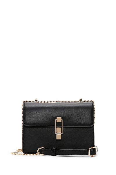 Derimod Women's Black Long Chain Strap Mini Classic Crossbody Bag 25Sbd 271818
