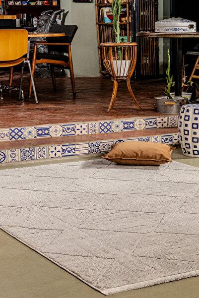 KREASYON HALI Jolly JL002 Gri Yumuşak Dokulu Salon Mutfak Koridor Oturma Odas...