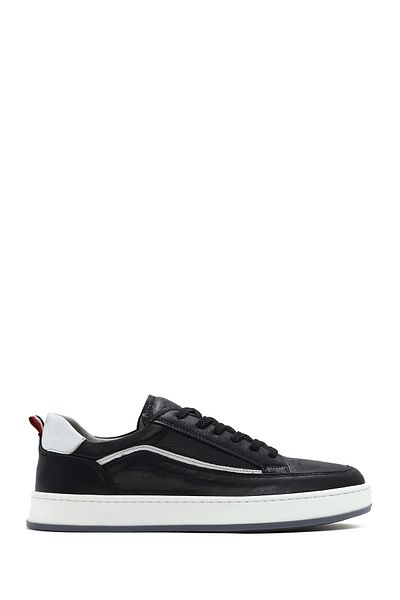Derimod Men's Black Lace-Up Leather Sneaker 25Sfd6881Ft