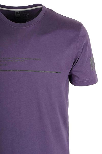 NCS Men's T-Shirt Crew Neck Purple 100% Cotton Slim Fit Printed T-Shirt Jeans 1943