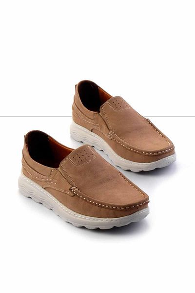Bambi Ανδρικά παπούτσια casual Sand Leather E01733032801