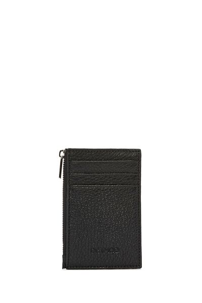 Derimod Men's Black Leather Card Holder 000A2D3146Ft