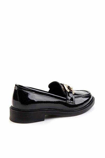 Bambi Siyah Kadın Loafer Ayakkabı K01474091308