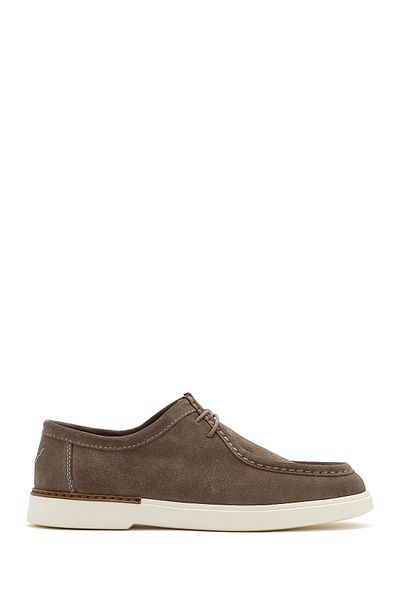 Derimod Men's Beige Suede Casual Shoes 25Sfd 750510
