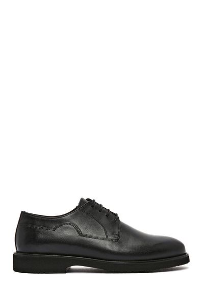 Derimod Men's Black Leather Classic Shoes 25Sfd 704418