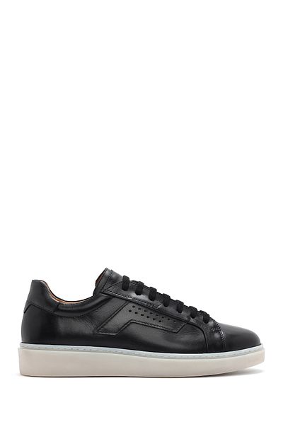 Derimod Men's Black Lace-Up Leather Sneaker 25Sfd 740418