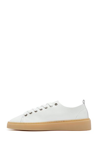 Derimod Men's White Lace-Up Leather Sneaker 25Sfd 707818
