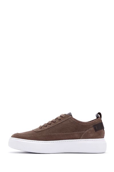 Derimod Men's Mink Lace-Up Thick Soled Suede Leather Sneaker 25Sfd 740310