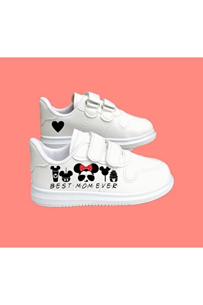 LİASSHOES Red Tiny Printed Sports Sneakers for Girls