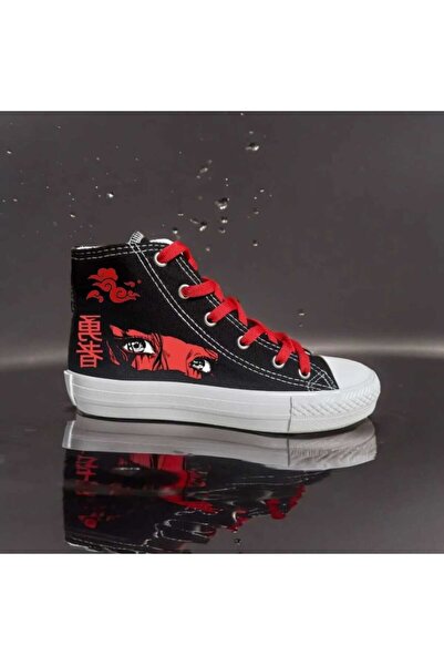 LİASSHOES Pantofi sport pentru copii din in negru - Red Eye Anime Sneaker