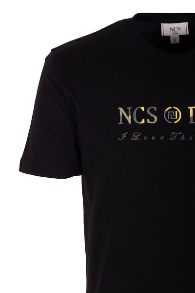 NCS Men's T-Shirt Crew Neck Black Slim Fit 100% Cotton T-Shirt Jeans 1303