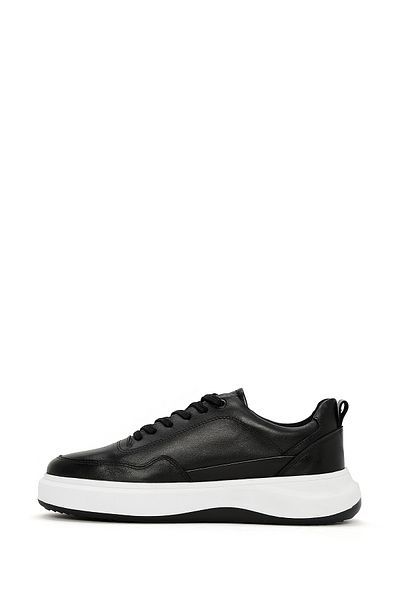 Derimod Men's Black Lace-Up Leather Sneaker 25Sfd 660618