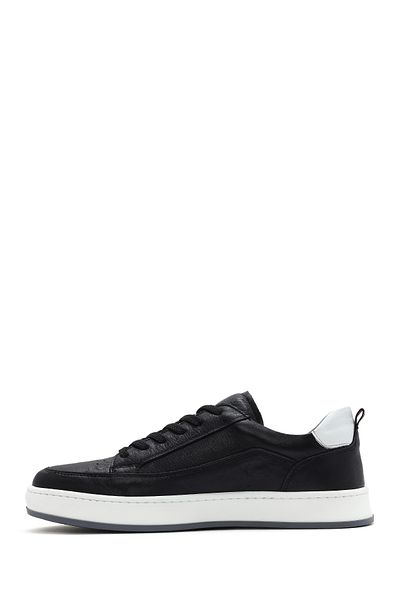 Derimod Men's Black Lace-Up Leather Sneaker 25Sfd6881Ft