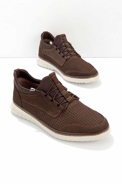 Bambi Καφέ Δερμάτινα Ανδρικά Παπούτσια Casual E01733540201