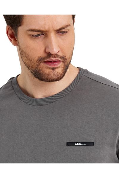 Adams Men's Basic Unprinted Logo Short Sleeve T-Shirt