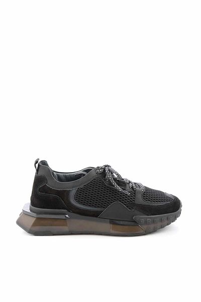 Bambi Black Genuine Leather Men's Sneakers E 01604522903