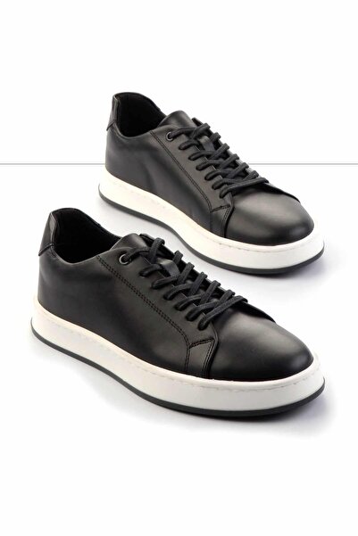 Bambi Siyah Leather Erkek Casual Ayakkabı E01380110243