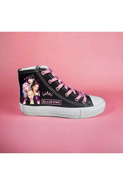 LİASSHOES pantofi sport pentru copii din in negru imprimat fete vechi
