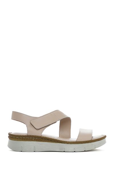 Derimod Women's Mink Banded Genuine Leather Comfort Sandals 25Sfd321218