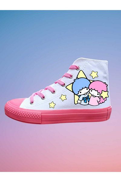 LİASSHOES star candy talpa roz design in alb pantofi sport copii pantofi sport