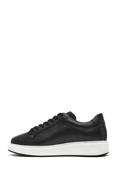 Derimod Men's Black Lace-Up Leather Sneaker 25Sfd 640318
