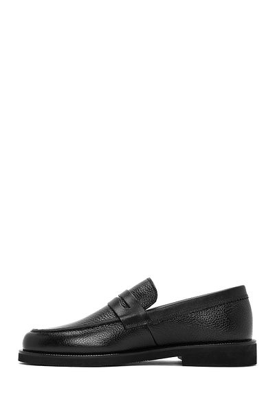 Derimod Bărbați din piele neagră din piele naturală pantofi casual penny loafer pantofi casual zilnic 25sfd6008ft