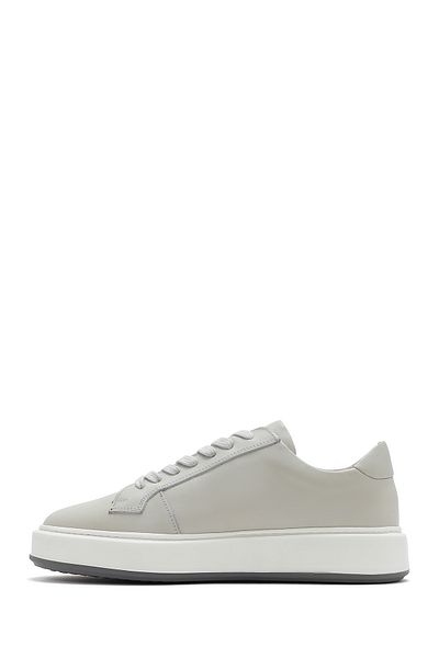 Derimod Men's White Thick Sole Lace-Up Leather Sneaker 25Sfd 630718