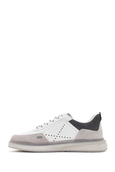 Derimod Men's White Lace-Up Leather Sneaker 25Sfd 640714