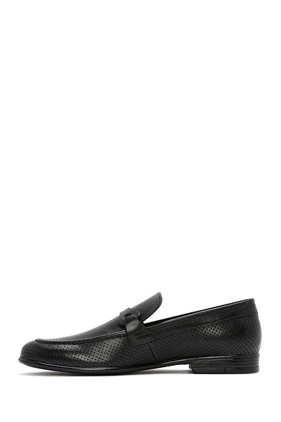 Derimod Men's Black Leather Genuine Leather Casual Penny Loafer Shoes Casual Daily Shoes 25Sfd6007Di