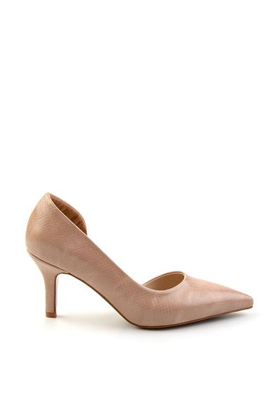 Bambi Beige Women's Classic Heeled Shoes K01231363907