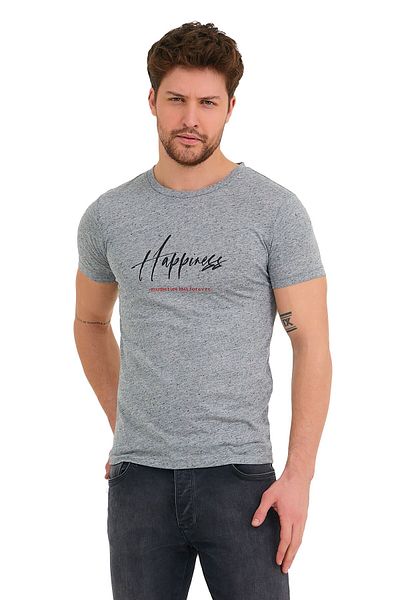 Adams Tricou slimfit cu mânecă scurtă cu imprimeu Grimelange Happiness