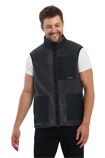 Adams Vestă Erek fără mâneci din lână bicoloră - 3 buzunare Comfort Fit