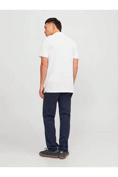 Jack & Jones Jack&jones 12136516 Jjebasıc Polo Ss Noos Ανδρικό μπλουζάκι με γιακά πόλο λευκό