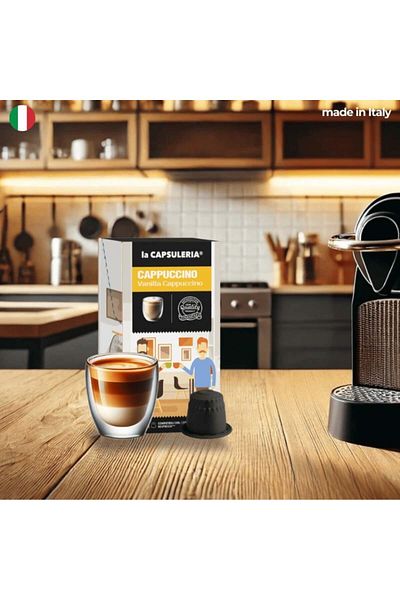 La Capsuleria Cappuccino cu Vanilie, 10 capsule compatibile Nespresso, La Capsuleria