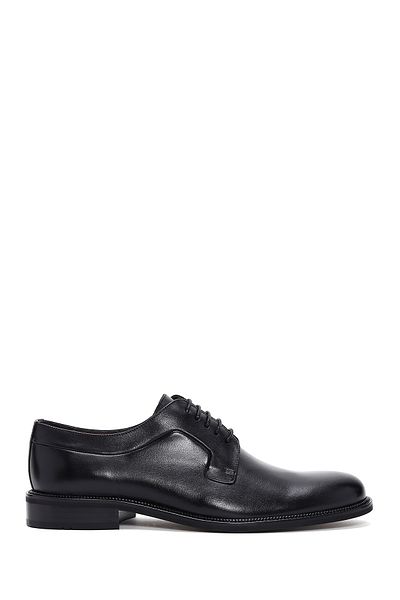Derimod Men's Black Laced Leather Classic Shoes 25Sfd 601218