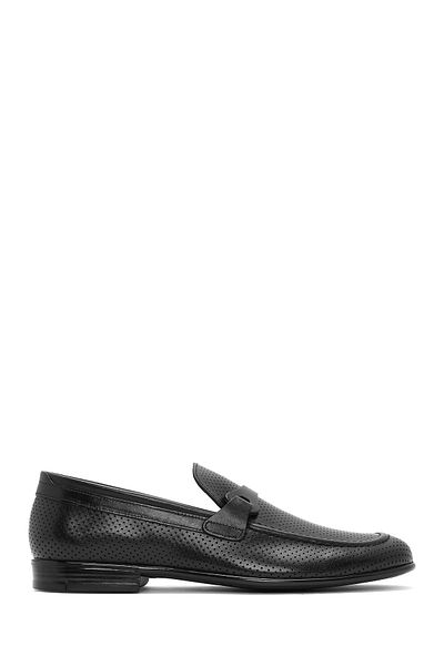 Derimod Men's Black Leather Genuine Leather Casual Penny Loafer Shoes Casual Daily Shoes 25Sfd6007Di