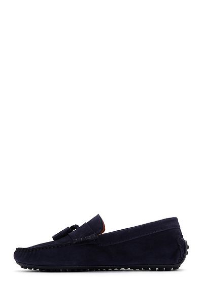 Derimod Pantofi pentru bărbați, albastru bleumarin, piele de căprioară, din piele naturală, pantofi casual, zilnic, 25sfd630510