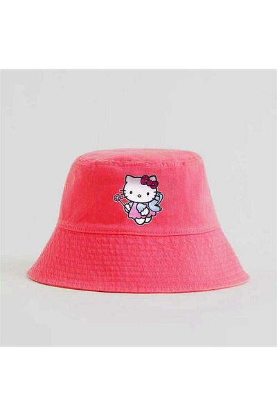 Köstebek Pink Hello Kitty Tinker Bucket Hat