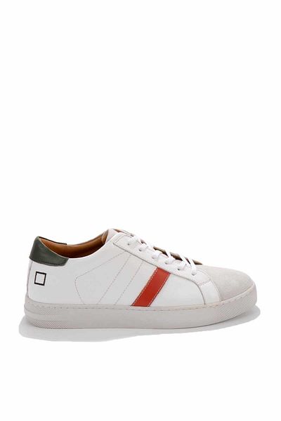 Bambi Λευκό Πράσινο Δερμάτινο Ανδρικό Sneaker E01585200703