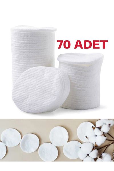 nistabolje 1 Pack of 70 Makeup Remover Cotton Pads Cotton